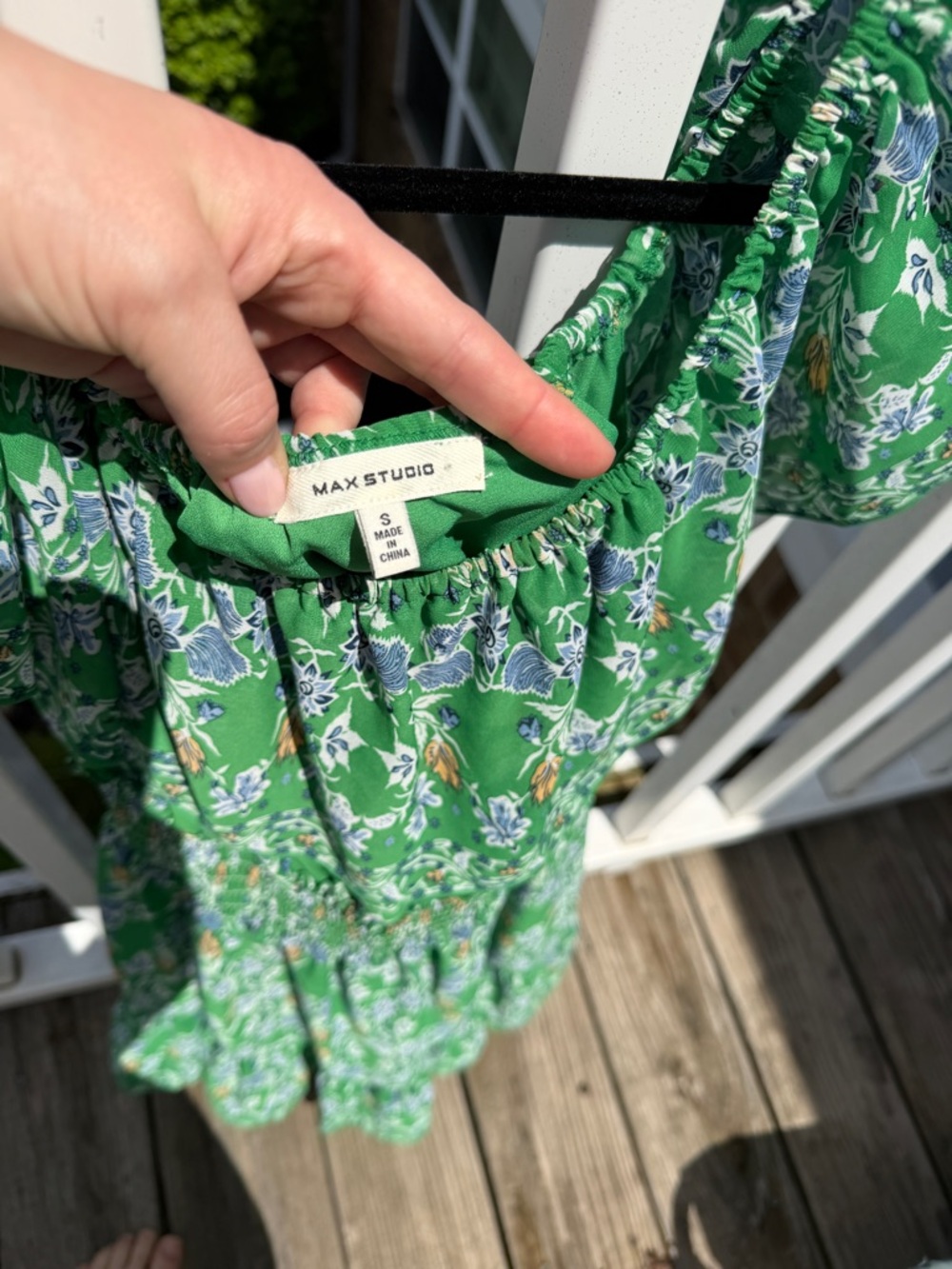 Max Studio Green Floral Mini Dress - Picture 5 of 5